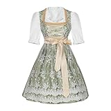 Generisch Halloween Carnival Deutsch Oktoberfest Kostüm, Dirndl für Oktoberfest 2025, mit Hemden, Schürzen, Kleidern, Cosplay Dirndl Women's Midi