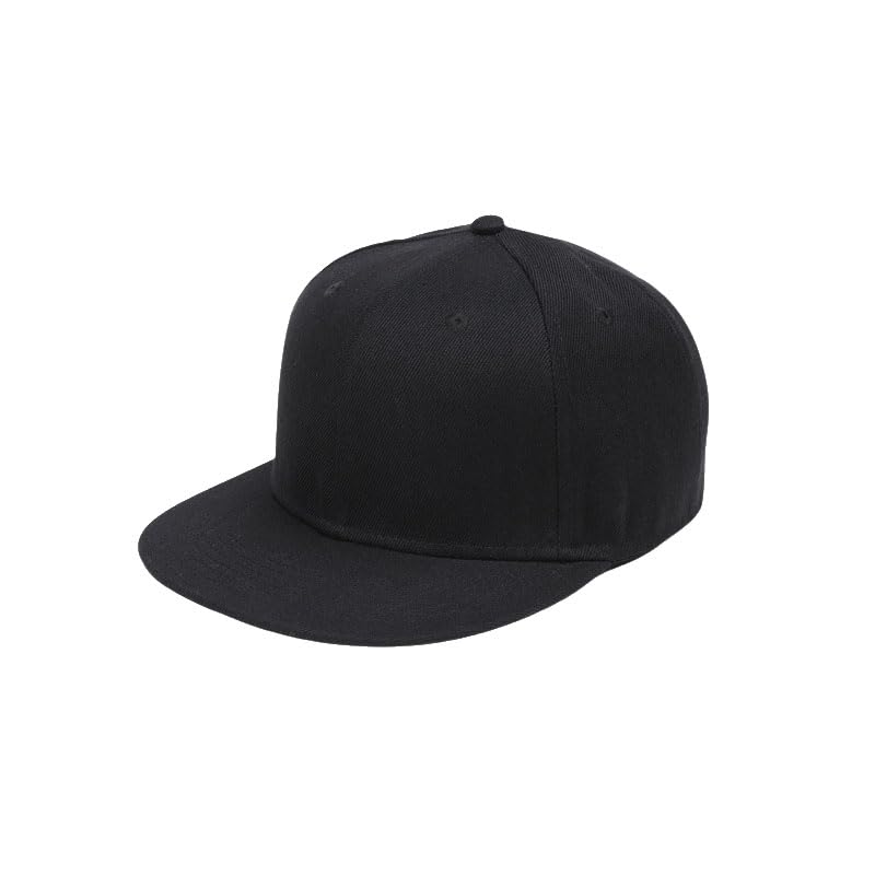 Flat Bill Visor Classic Snapback Hat Blank Adjustable Brim High Top End Trendy Color Style Plain Tone Baseball Cap
