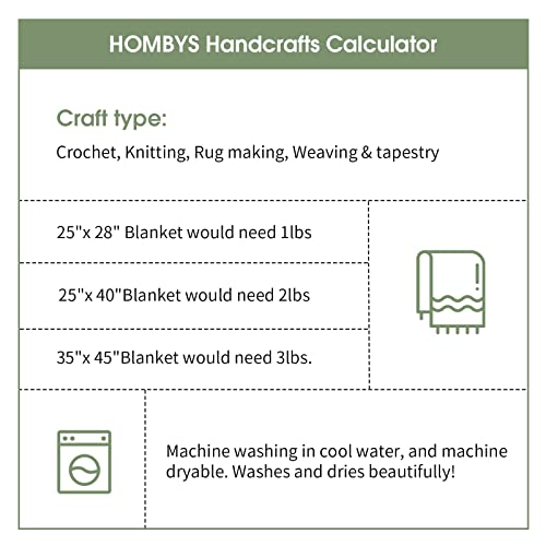 Hombys Sage Green Chunky Fluffy Yarn for Crocheting & Knitting, Super Bulky, 8 Jumbo Pack (27 yds, 8 oz Each)