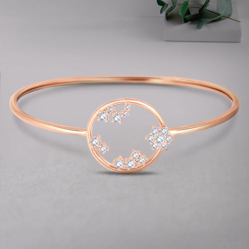 Women's Plated Cubic Zirconia Studded Kada Bracelet, Stylish
