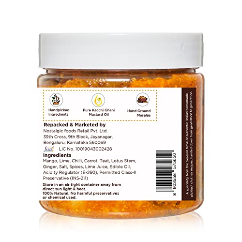 Delight Foods Punjabi All In One Mixed Pickle 350g | Vegetable Achaar | Indian Preserve, Chutney, UppinKai, Chakna