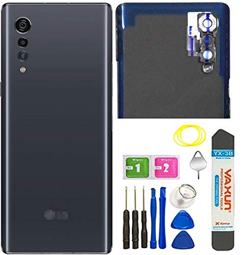 for LG Velvet 5G G900VM G900TM 5G Only Fit Verizon&T-Mobile Verison Not Fit AT&T Verison Back Glass Replacement W/Camera Frame Panel Cover Parts W/Tape +Tools Aurora Grey