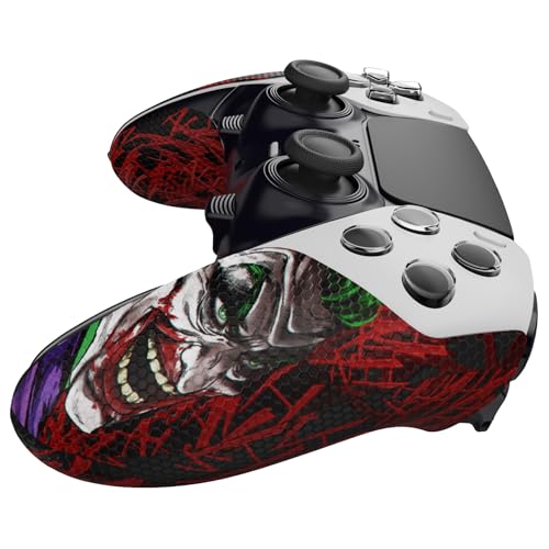 PlayVital Anti-Skid Sweat-Absorbent Controller Grip for ps5 Edge Wireless Controller, Soft PU Handle Grips Protector for ps5 Edge Controller - Clown Hahaha