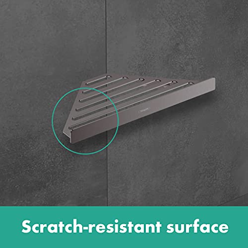 hansgrohe AddStoris Corner basket, brushed black chrome, 41741340, 14.8x14.8x2.6 cm - Image 3