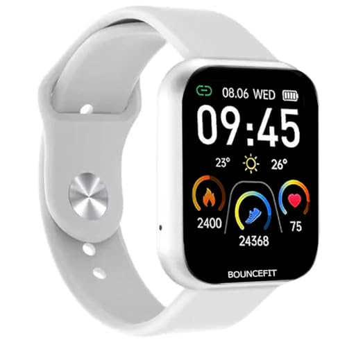 Bouncefit M I D116 Fitness Band Smart Watch for Men, Women, Boys, Girls, Kids – Single Touch Interface, Water Resistant, Workout Modes,Quick Charge Sp
