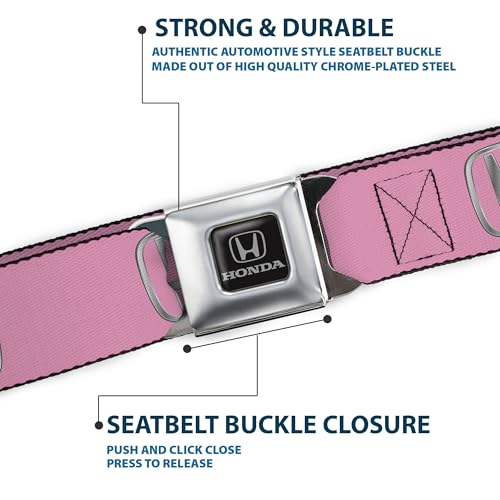 Image of Buckle-Down Seatbelt Belt - Honda Logo Black /White - 1.0 inch Wide - 20-36 Inches in Length