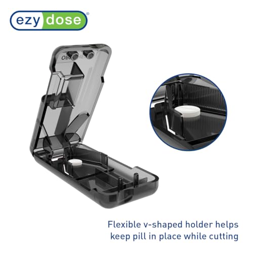 Image of Ezy Dose Pill Cutter & Splitter, Built-in Pill Dispenser, Black