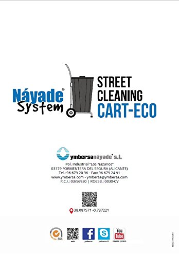 Náyade System Street Cleaning Cart-Eco - Carro de Limpieza viaria + Cubo y Tapa 100 Lt.