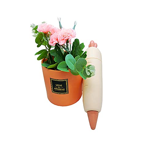 Artkingdome Cute 300ml Water Plant Self Watering Spike Planter Drip Irrigation Watering Spikes Stakes Moist Roots Healthier Plant Automatic Dripper Waterer for Indoor Outdoor Plants Gift White