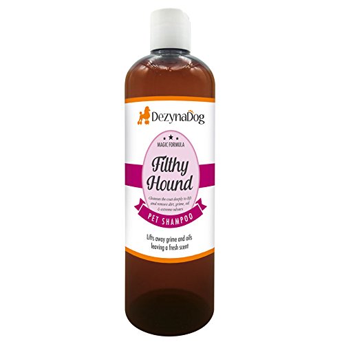 DezynaDog Magic Formula Filthy Hound Dog Shampoo - Deep Cleansing Dog Shampoo - Dog Shampoo for Smelly Dogs - Removes Dirt, Grime & Oil - Deodorises Coat for Long-Lasting Fresh Scent, 500ml