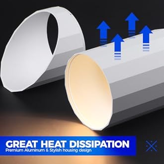 Barrina Up Lights Indoor Spotlight, 3000K GU10 Bulb, 2 in 1 Detachable Uplight Indoor Floor Can Light, 6.56FT Plug Cord & Foot Switch Accent Lighting for Plant Picture Home, White, 4 Packs