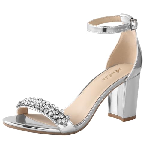 Image of Ankis Heels for Women Open Toe Ankle Strap Chunky Heel Sandals 2.75 Inch