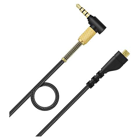 Arctis 7/5/3 Cable Replacement Headset Audio Wire Compatible with SteelSeries Arctis Pro Arctis 3/5/7/9 Wireless Gaming Headphones, Made of Flexible Nylon (1.5m/4.9ft, Black) Cover