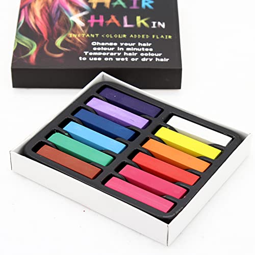 Hair Chalk, Phantomsky 12 Bright Colors Temporary Hair Color For Girls And Boys, Girls Toys Birthday Halloween Christmas Gifts – Washes Out With Shampoo #TOP16