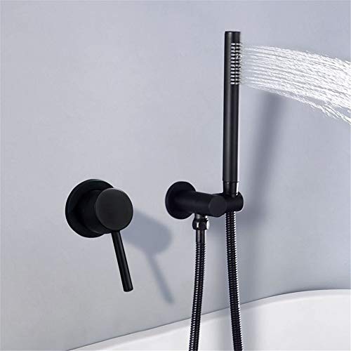 Robinet de baignoire en laiton mitigeur eau chaude douche fixe douchette LWX - 5
