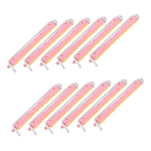 ADOCARN 12個軽量プラスチック製ヘアカーラー 柔軟なパーマロッド 女性用