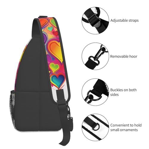 Bolso cruzado tipo sling para hombre y mujer negro miniatura 5