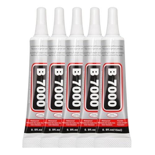 5PCS Multi Purpose Glue Clear Adhesive 15ml B7000 Glue Clear with Precision Tip Jewellery Glue Rhinestone Glue for Nail Craft Glues Jewelry Glues Jewelry Making Nail Art DIY Makeup Shoes