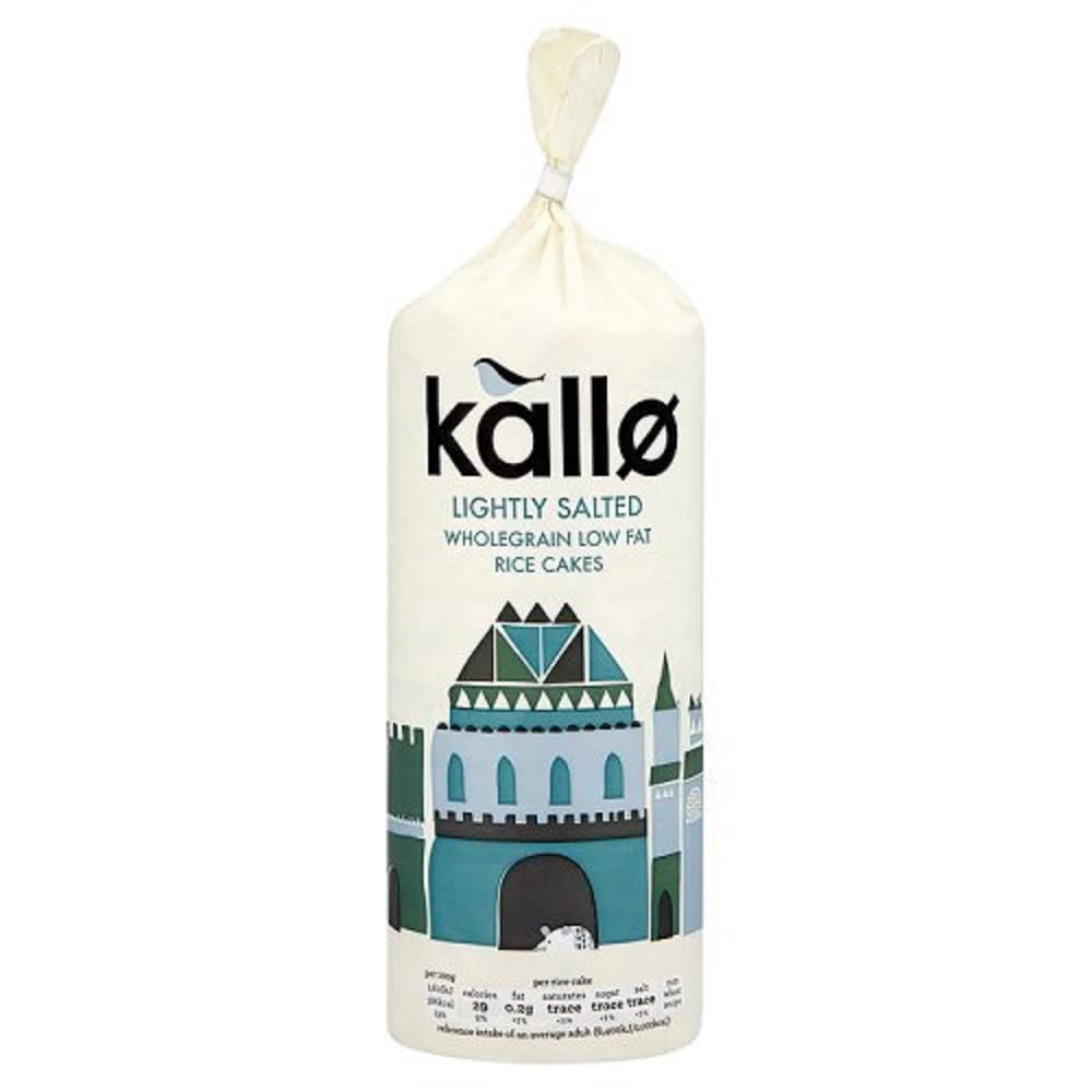 KalloLightly Salted Wholegrain Low Fat Rice Cakes, 130gFairtrade InternationalFairtrade InternationalFairtrade InternationalFairtrade International