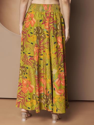 Image of KZULLY | Palazzo for Women | Solid & Printed | Stylish Wide-Leg | Comfortable Elastic Waist Bottomwear