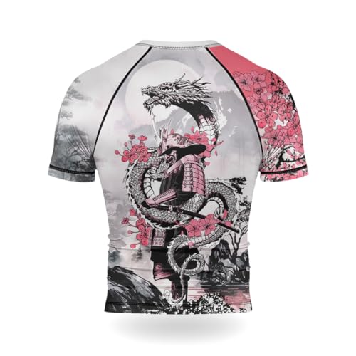 Samurai Short Sleeve Compression Rash Guard Shirt for MMA, BJJ, Grappling, Jiu Jitsu, Martial Arts3