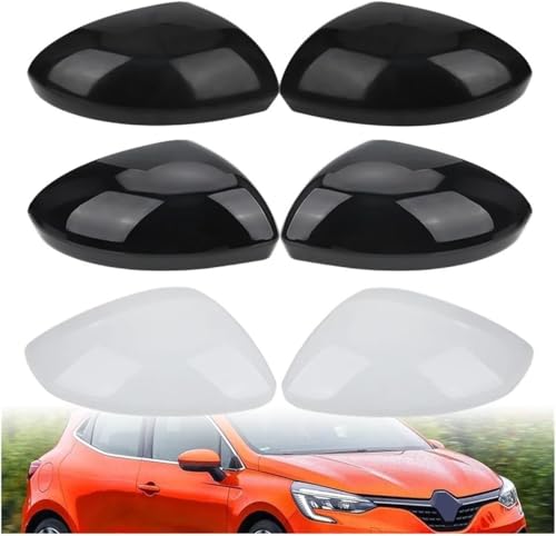 Remplacer coque rétroviseur Clio MK5 rayée par ces capuchons en ABS noir brillant - 3