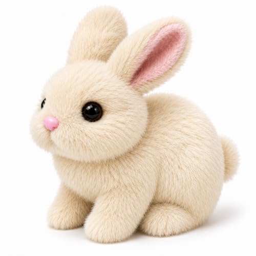 Image of Bunny Interactive Rabbit Toy for Kids - Walking Hopping Bunny with Sound, Moving Ears, Twitching Nose & Mouth, Soft Plush Rabbit Toy for Baby Boys & Girls (Cream)