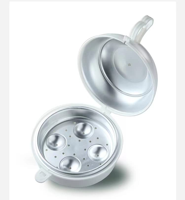 GMYQ Egg Pod, Egg Maker, Steamer, Perfectly-Cooked Hard boiled Eggs in Under 6 minutes, White, 4.8 inches *3.6 inches