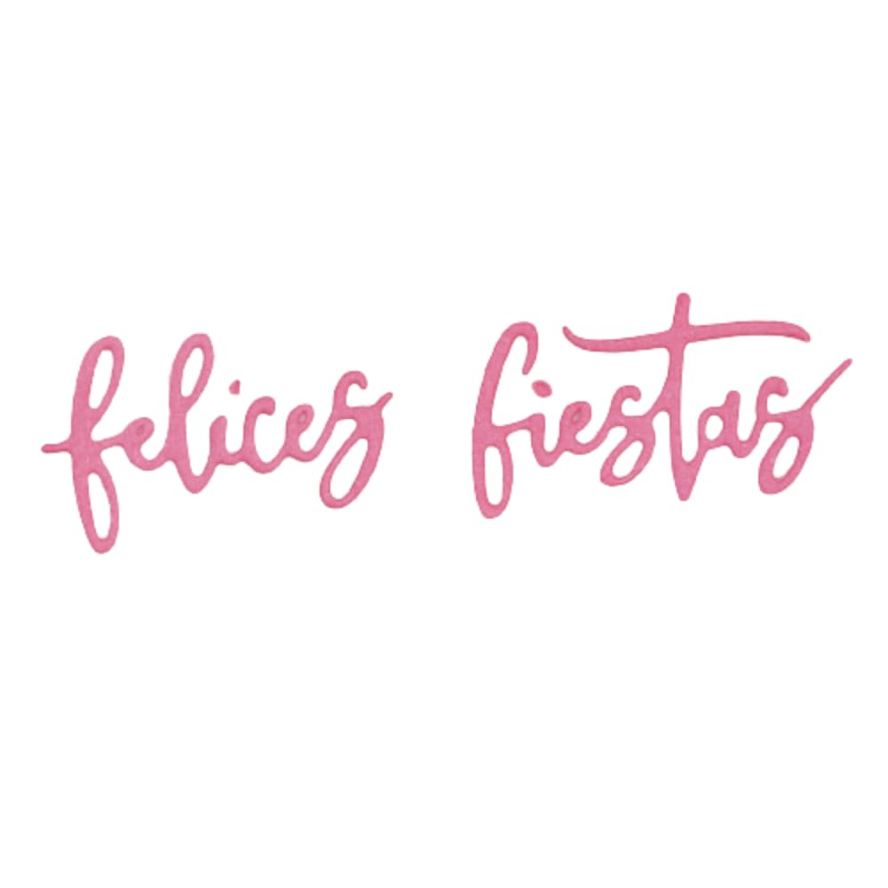 Craftelier - Spanish Die with Message of Felices Fiestas | Classic Phrase Ideal for Card Making, Scrapbooking and Other Crafts | Size Approx. 7.5 x 2.2 cm – Turquoise