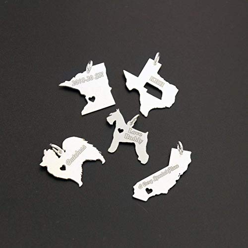 Brazil Necklace Engravable Sterling Silver Personalized I Love Brazil Country Necklace Heart Box Chain Long Distance Gift South America #TOP3