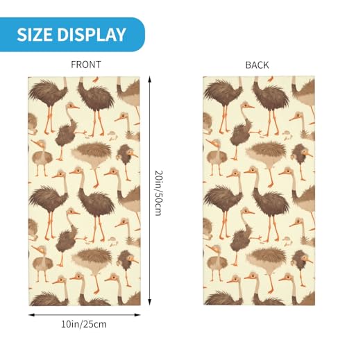 cute ostrich Printed Multifunctional sports headscarf Headband, face mask, wristband2