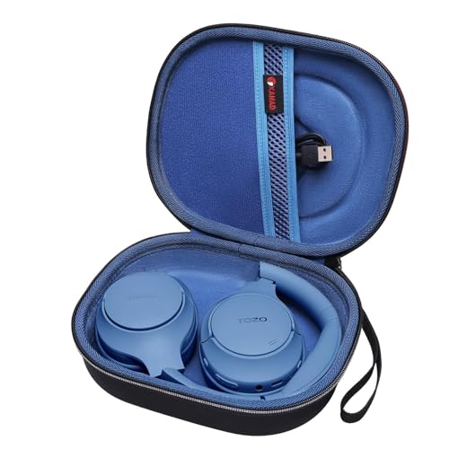 XANAD Hard Case for Bose QuietComfort, QC Ultra, QC 45, QC 35, QC45 SE, QC SE Wireless Noise Cancelling Headphones, Soundcore H30i On-Ear Headphones（Outer Black+Inner Blue）