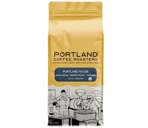 Portland Coffee Roasters, (Organic) Portland House, Whole Bean, Medium Roast, 12oz