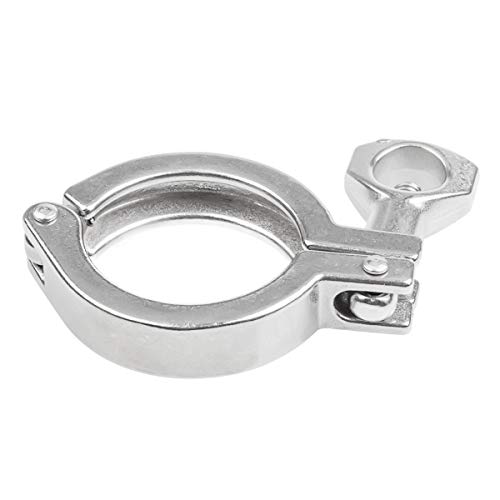 ASelected 1.5 inch Sanitary Tri-Clamp, 304 Stainless Steel Single Pin Heavy Duty 1.5 Tri Clamp Clover with Wing Nut for Ferrule 1.5 TC Clamp (4 Pack)