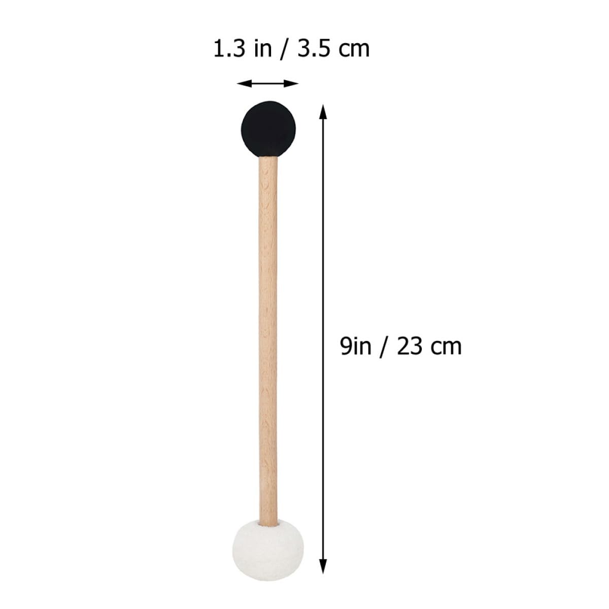 2 piezas Maletas de Doble Cabeza para Cuencos de Sonido Mango de Fieltro y Goma Accesorios para Cuencos Palos de Percusión Versátiles para Marimba Campanas y Xilófono