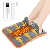 RNPKZ Scaldapiedi elettrico, scaldapiedi elettrico con 9 impostazioni di temperatura e 4 timer, scaldapiedielettrico per adulti, scaldapiedi elettrico lavabile per uso invernale in casa e in ufficio