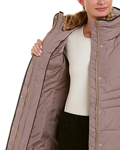Cole Haan Women's Mid Length Down Coat with Bib Front3