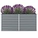 Myheimly Hochbeet 160 x 80 x 77 cm Verzinkter Stahl Gartenbeet Pflanzbeet Frühbeet Grau