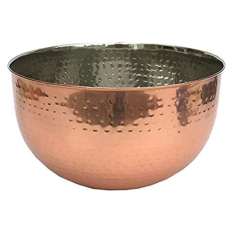 Large Hammered Copper Coloured Bowl Cover