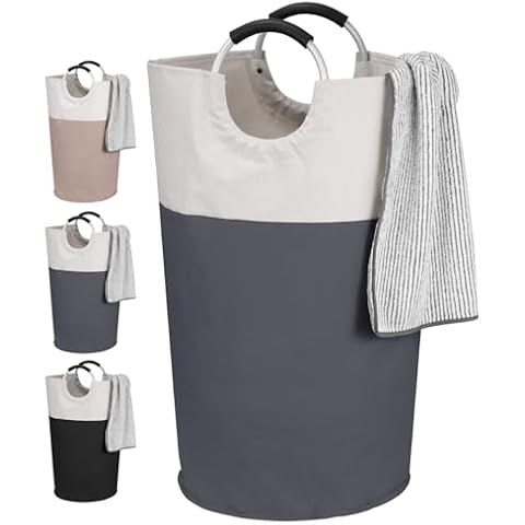 IHOMAGIC Collapsible Laundry Hamper with Handles Cover