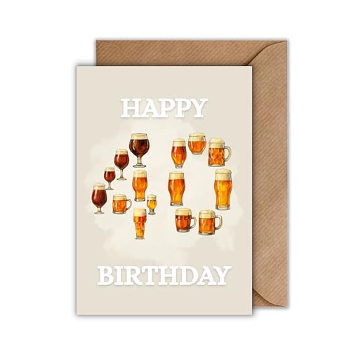 WBdesignz – Geburtstagskarte „Happy Birthday mit Biergläsern“ mit Umschlag – Lustige Karte für Männer und Bierliebhaber (DIN A6) WBdesignz – Geburtstagskarte „Happy Birthday mit Biergläsern“ mit Umschlag – Lustige Karte für Männer und Bierliebhaber (DIN A6)