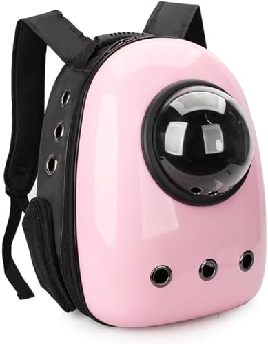 宇宙船カプセル型 犬猫兼用 ネコ ニャンコ 犬 型 ケージ 猫 バック (ブラックピンク)