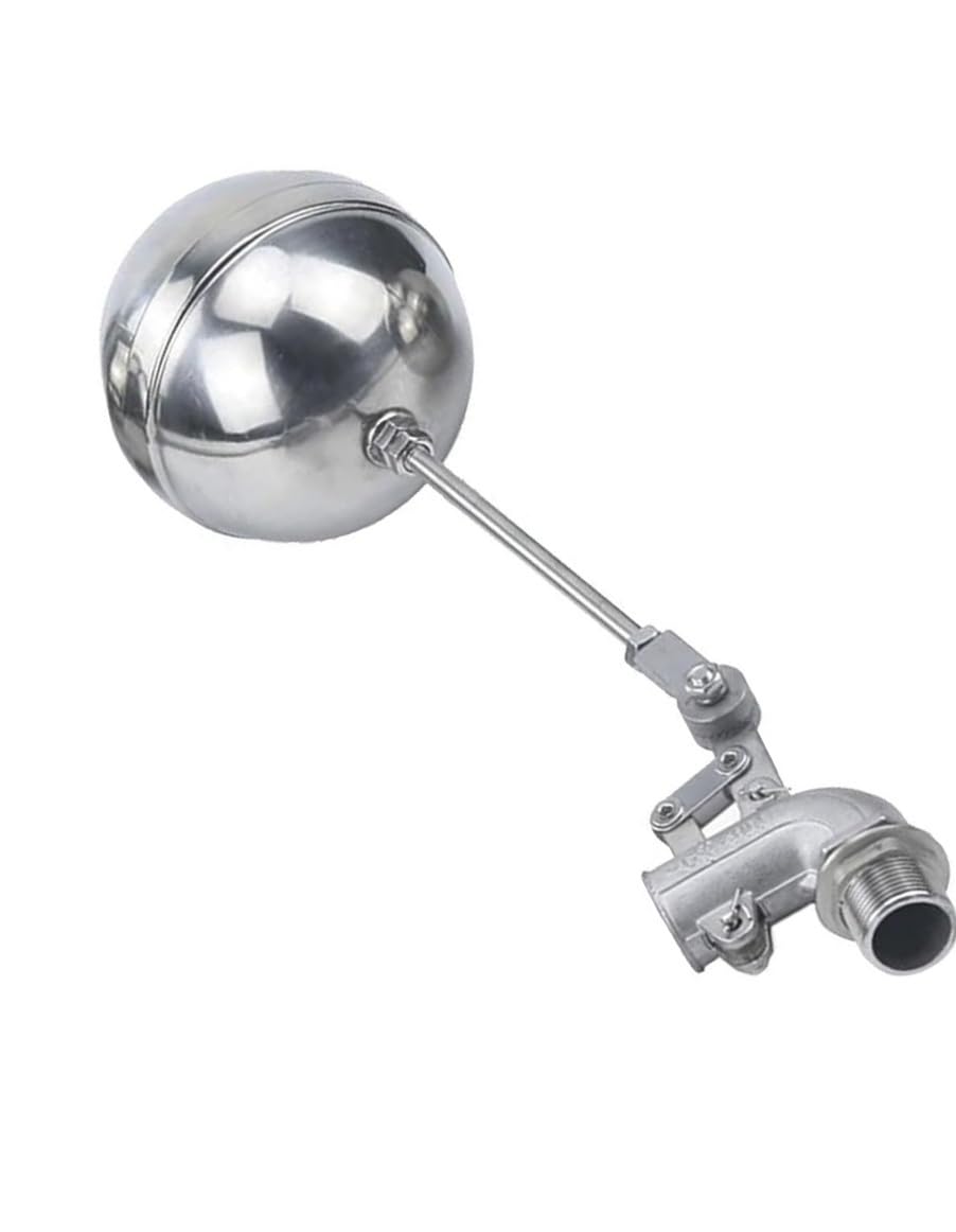 Coal2toalpw One Color 304 Stainless Steel 90 Degree Elbow Float Ball Valve - Adjustable Inlet Valve For Water Tank Flow Control,(Dn15)