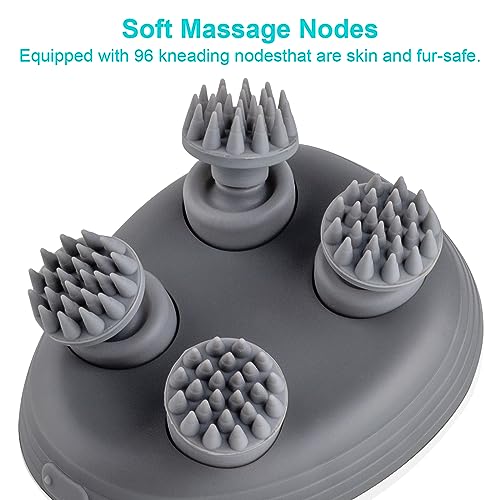 SEYRLMK Tragbares Haustier Hundemassagegerät für Hunde und Katzen Elektrisches Massagewerkzeug-Kopf- und Rückenmassagegerät, um Spannung, Muskelthese und Steifigkeit zu entlasten (White)