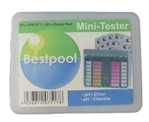 Bestpool Wassertester, Pooltester für pH-Wert und freies Chlor mit je 20 Tabletten Cover