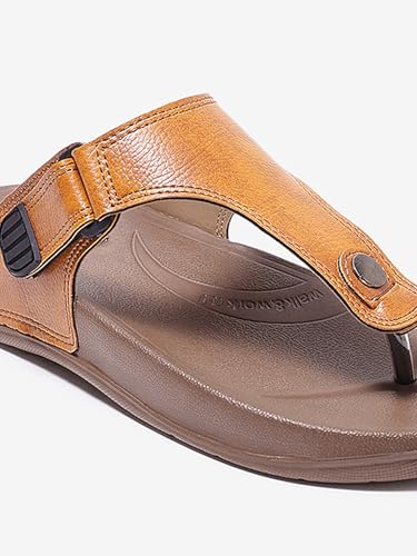 Image of WELCOME Soft Men's Slippers with Cushion FootBed for Adult | Comfortable & Light Weight | Stylish & Anti-Skid | Waterproof & Regular Flip Flops for Gents /Boys