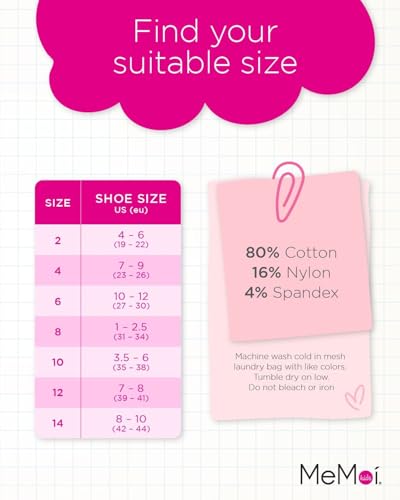 MeMoi Girls' Sweetheart Studded Knee-High Socks4