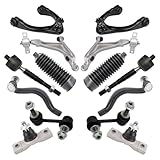 Front Steering & Suspension Kit Ball Joint Control Arm with Ball Joint Steering Rack & Pinion Bellow Sway Bar Stabilizer Link Tie Rod Compatible with Lexus IS250 IS350 GS 350 AWD