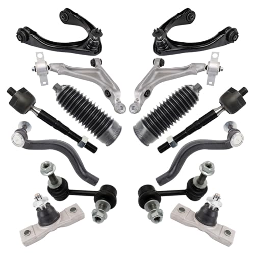 Front Steering & Suspension Kit Ball Joint Control Arm with Ball Joint Steering Rack & Pinion Bellow Sway Bar Stabilizer Link Tie Rod Compatible with Lexus IS250 IS350 GS 350 AWD