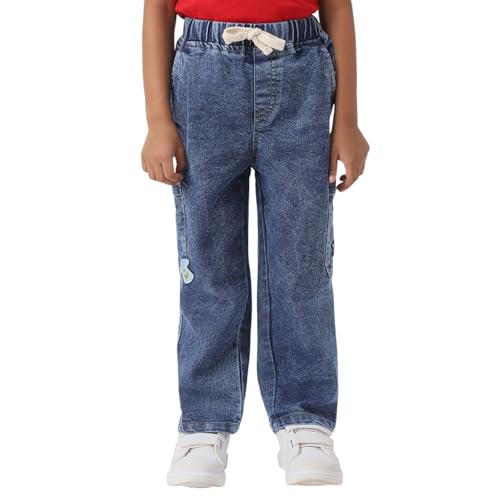 Image of Nautinati Boys Cotton Denim Jeans with Value-Added Detailing | Age 2-10 Years